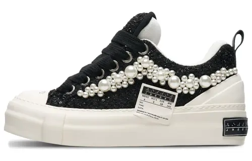 VESSEL Pearl Nougat, Fine Velvet Mid top Canvas Shoes Unisex
