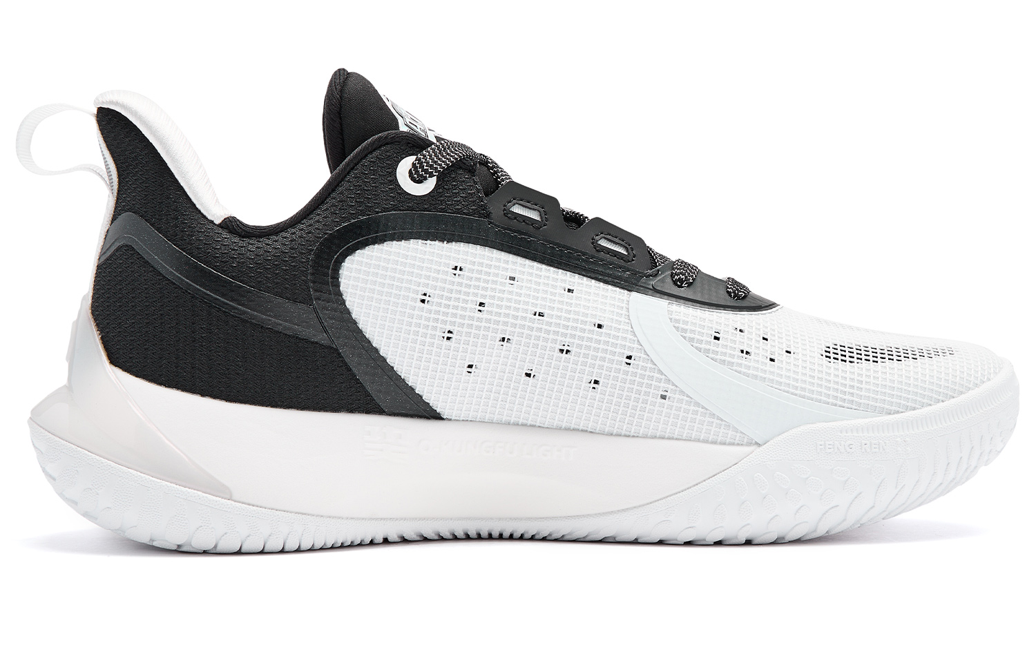 QIAODAN Cushioning Slip Resistant Abrasion Resistant Low top Basketball Shoes Men’s Jordan White Black