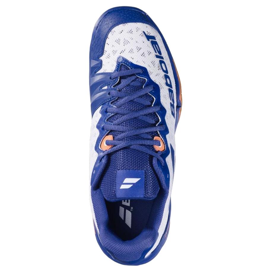 Babolat SHADOW 4 Slip Resistant Abrasion Resistant Low top Badminton Shoes Men’s White Blue