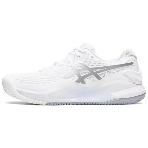 ASICS Gel Resolution 9 Clay White Pure Silver Women's