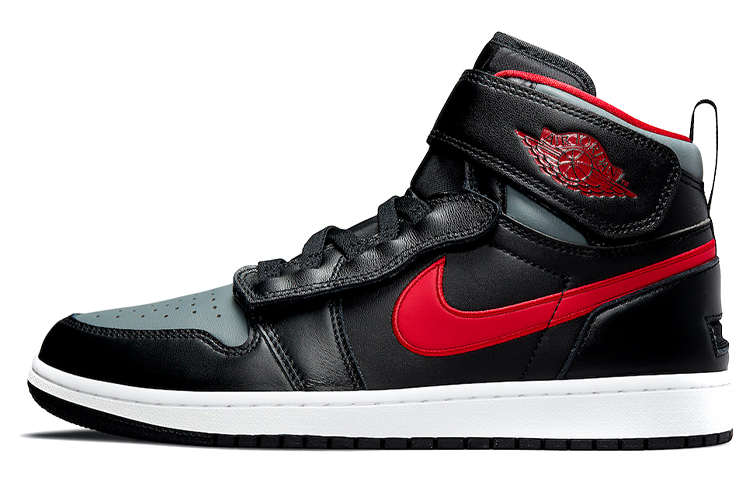 Jordan 1 High FlyEase Black Gym Red Smoke Grey