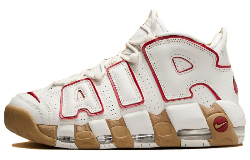 Nike Air More Uptempo Phantom Gym Red Gum Women's