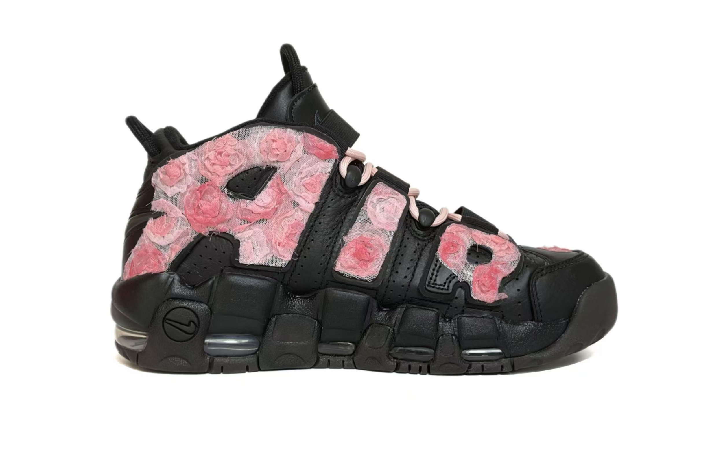 Nike Air More Uptempo Romantic Rose Cushioning Abrasion Resistant Cushioning, Wear Resistant Mid top
