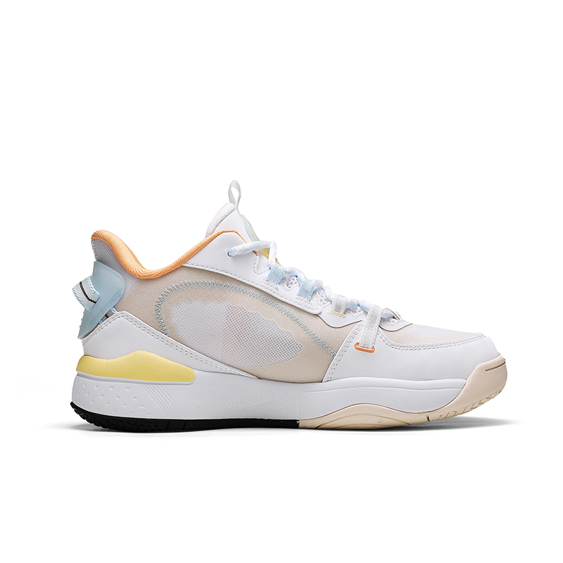 QIAODAN Mid top Basketball Shoes Women’s White Yellow