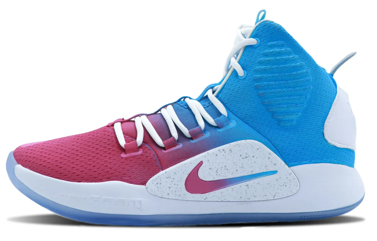 Nike Hyperdunk X Cushioning High top Basketball Shoes Men's Blue Pink