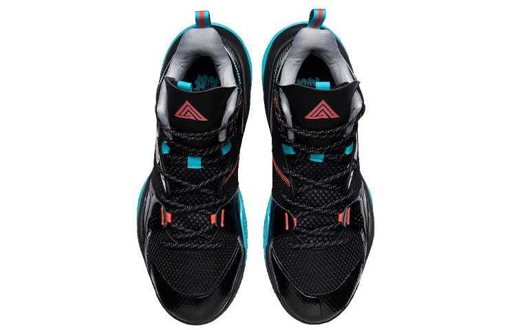 Li Ning Power 7 V2 Basketball Shoes Men’s High Top Black/Blue