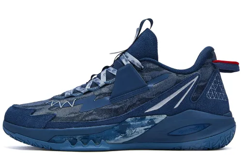 PEAK Lightning 9 Taichi Cushioning Slip Resistant Abrasion Resistant Low top Basketball Shoes Men's Photo Blue