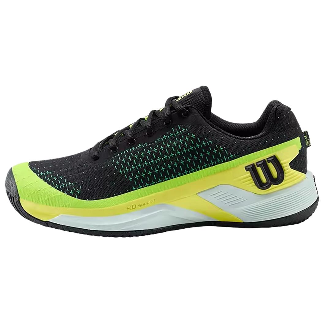 Wilson Rush Pro Abrasion Resistant Low top Tennis Shoes Men’s Black Green