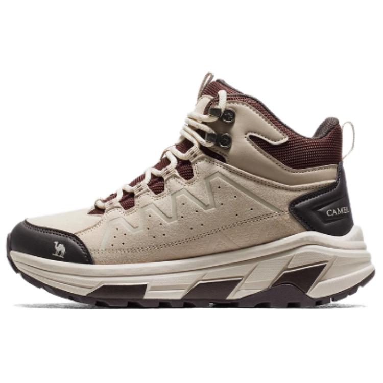 CAMEL Mesh Slip Resistant Abrasion Resistant High top Mountaineering Shoes Women’s Beige
