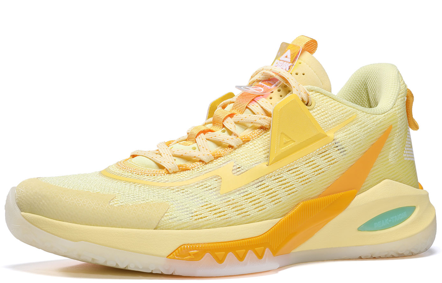 PEAK Lightning 9 Taichi Cushioning Coverage Support Low top Basketball Shoes Men’s Yellow