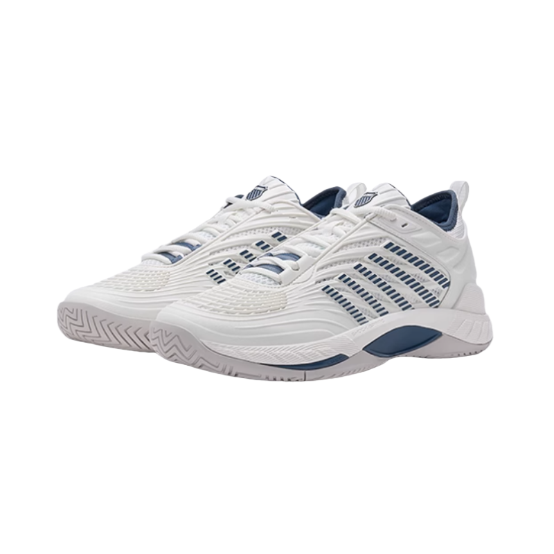 K·SWISS Slip Resistant, Abrasion Resistant, Breathable Low top Tennis Shoes Men’s White Blue