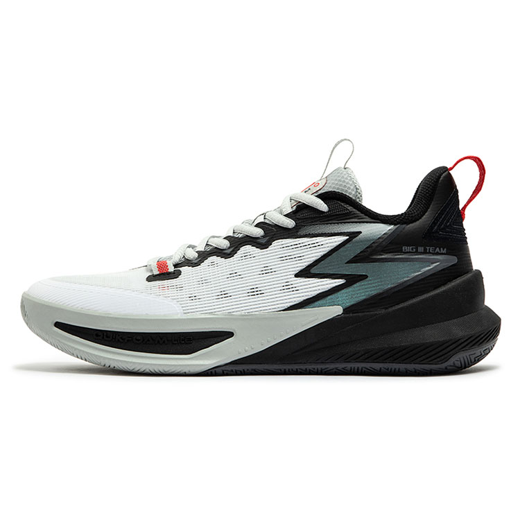361° Slip Resistant, Abrasion Resistant, Lightweight Low top Basketball Shoes Men’s White Black