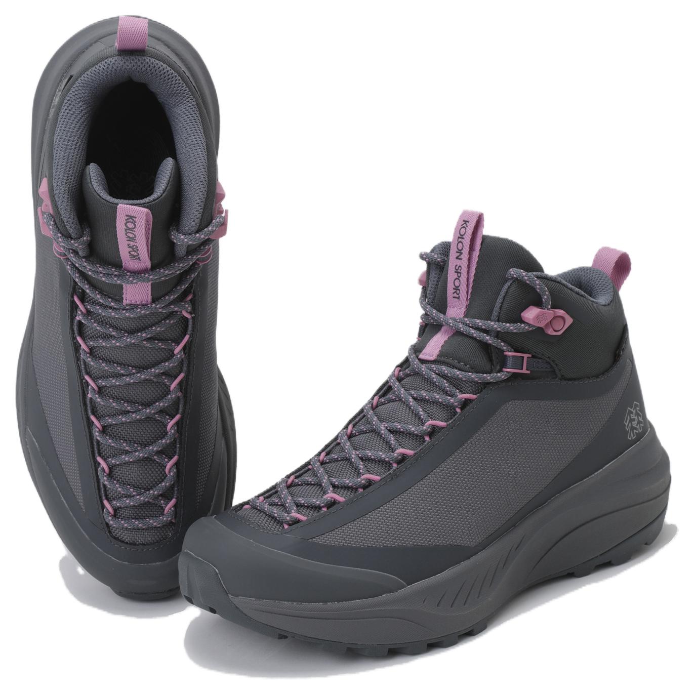 KOLON SPORT Slip Resistant Abrasion Resistant Low top Hiking Shoes Women’s Gray Pink