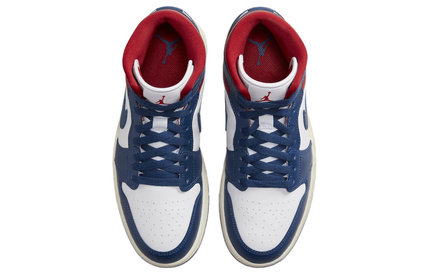 Jordan 1 Mid French Blue Gym Red Women’s