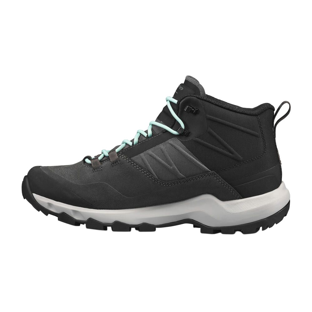DECATHLON MH500 Non Slip And Waterproof Mid top Hiking Shoes Women’s Black Gray