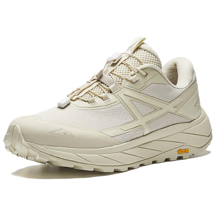 Anta Walker Cushioning Slip Resistant Abrasion Resistant Low top Hiking Shoes Men’s Grain Beige Yellow