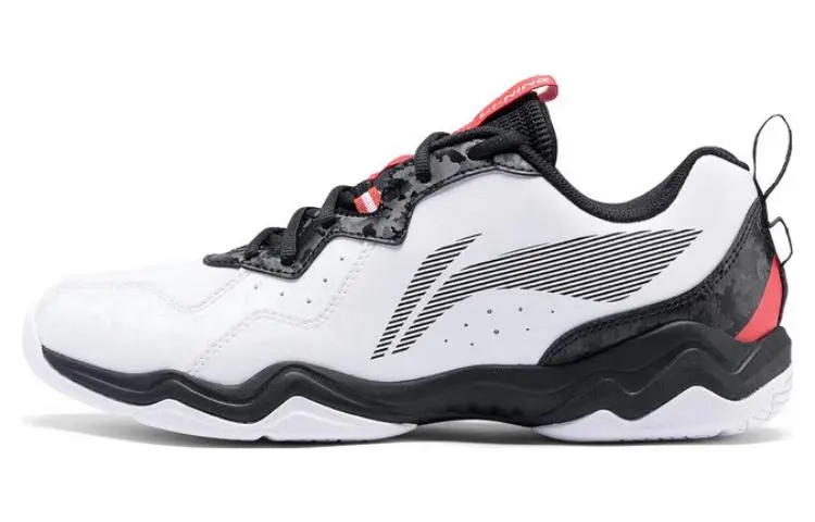 Li Ning CS6 Comfortable Slip Resistant, Abrasion Resistant, Breathable Low top Badminton Shoes Unisex White Black