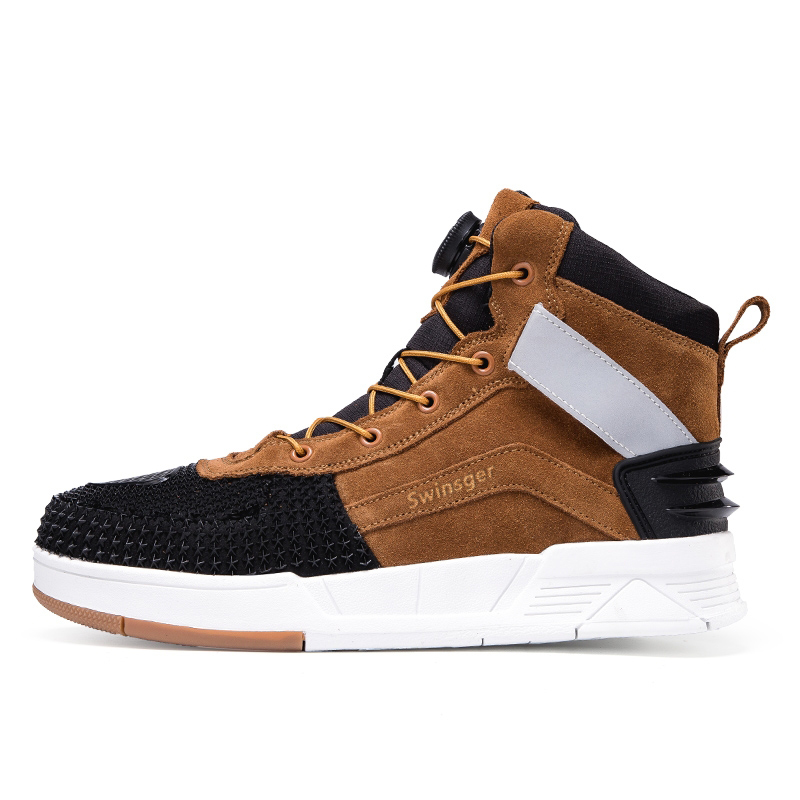 Swinsger Cow Suede Slip Resistant Slip Resistant High top Cycling Shoes Unisex