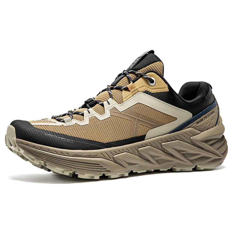 KAILAS Slip Resistant, Abrasion Resistant, Breathable Low top Hiking Shoes Men’s Pale Yellow