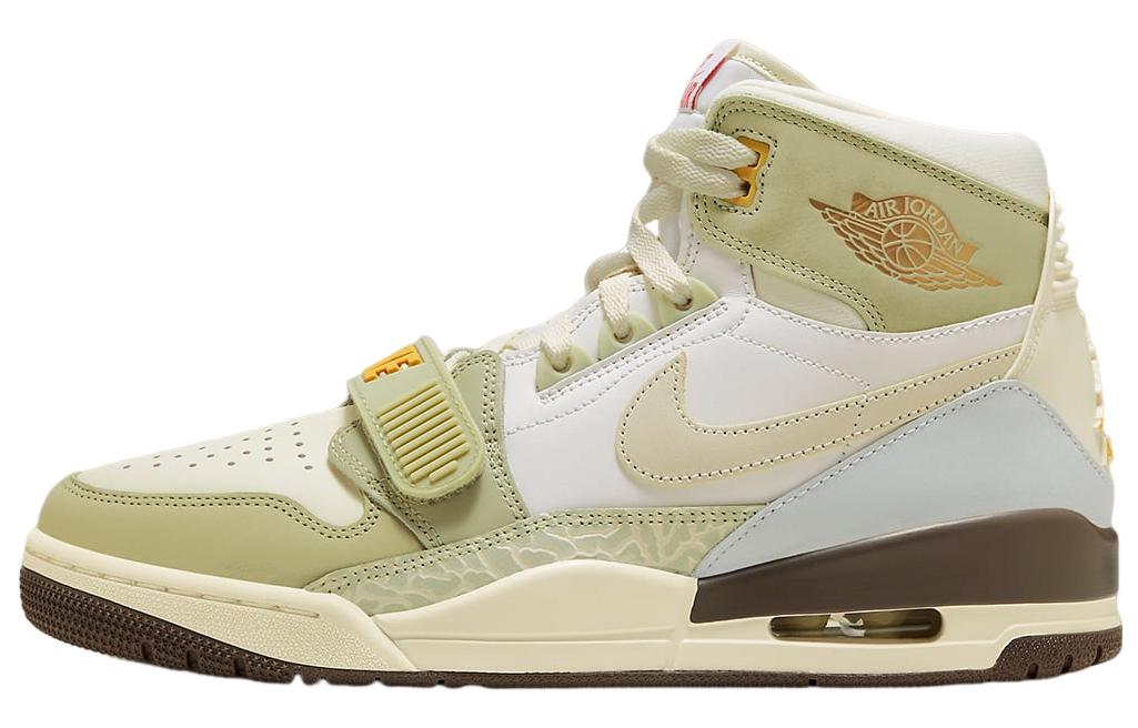 Jordan Legacy 312 CNY \"Year of the Rabbit\" Leather, versatile, shock-absorbing, non-slip, wear-resistant, high-top, retro basketball shoes, men's white green