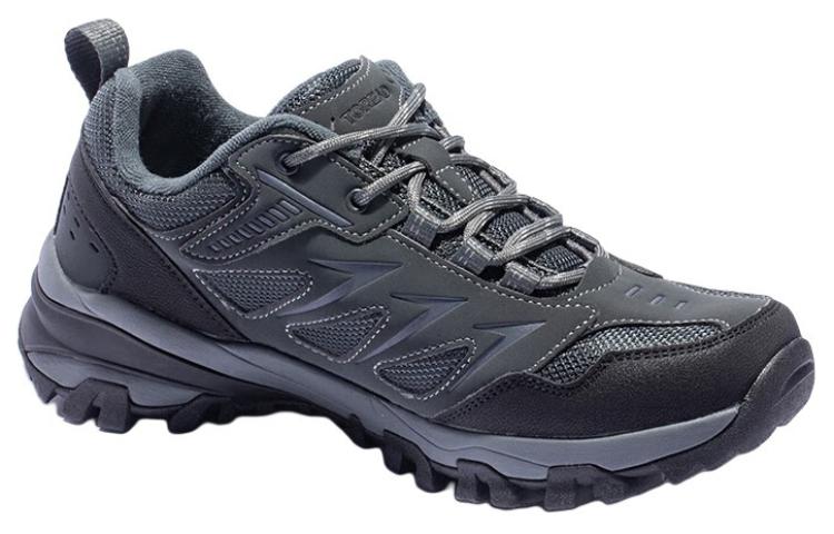 TOREAD Slip Resistant Abrasion Resistant Low top Hiking Shoes Men’s Gray Black