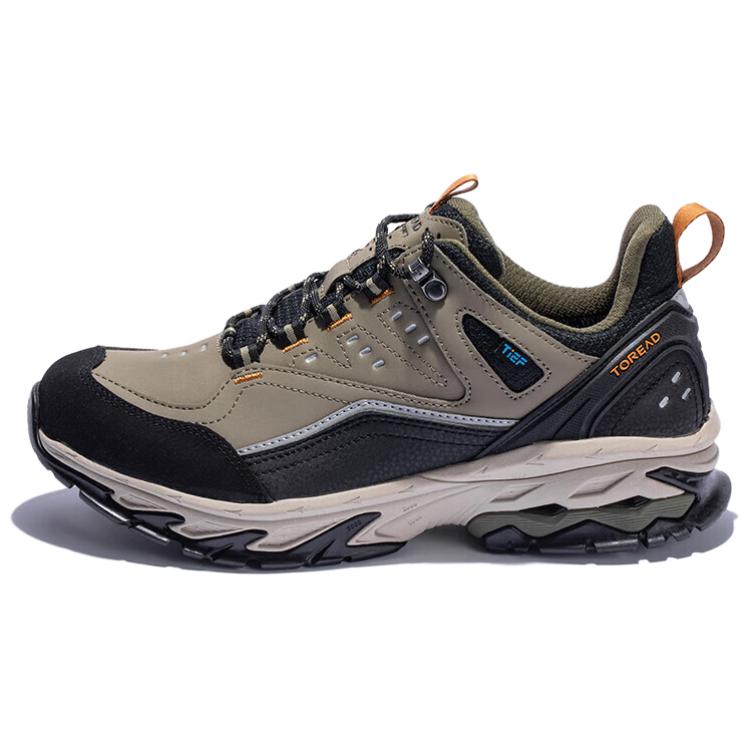 TOREAD Slip Resistant Abrasion Resistant Slip Resistant Abrasion Resistant Low top Hiking Shoes Men’s Brown Black
