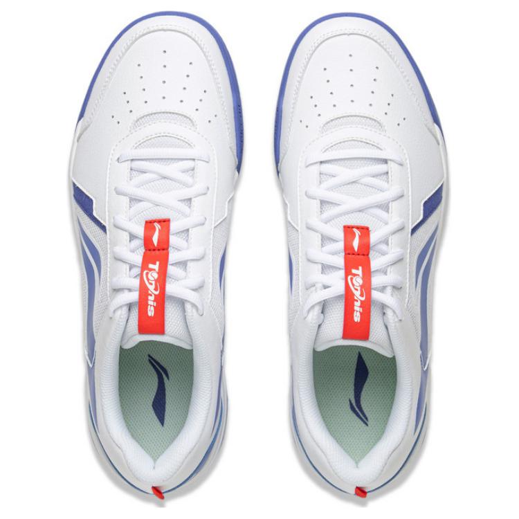 Li Ning Slip Resistant Abrasion Resistant Low top Tennis Shoes Men’s White Blue