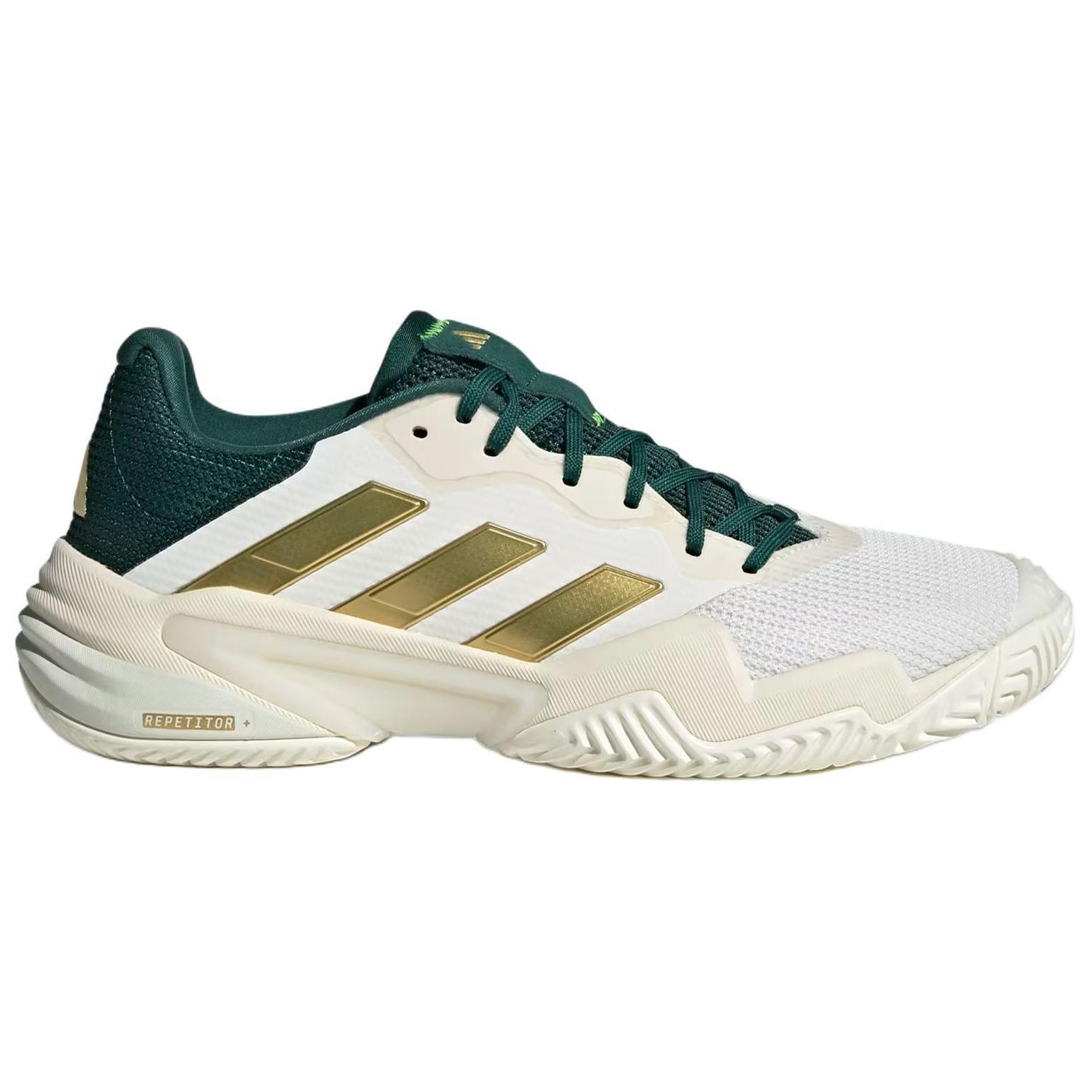 Adidas Barricade 13 Core White Gold Metallic Collegiate Green