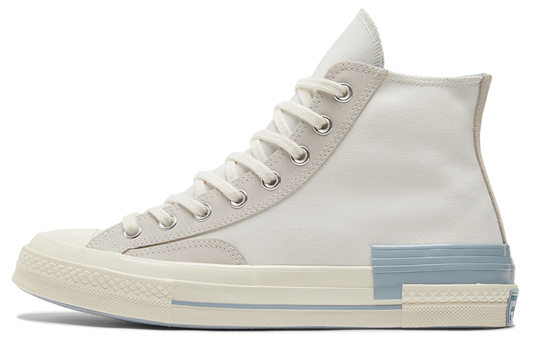 Converse 1970s chuck taylor crystal logo splicing deconstruction high top canvas shoes men and women same style white and blue