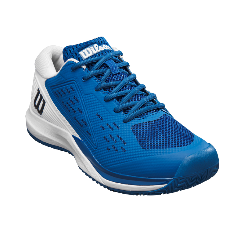 Wilson Rush Pro Ace Textile, Synthetic Leather Abrasion Resistant Support Low top Tennis Shoes Men’s Blue
