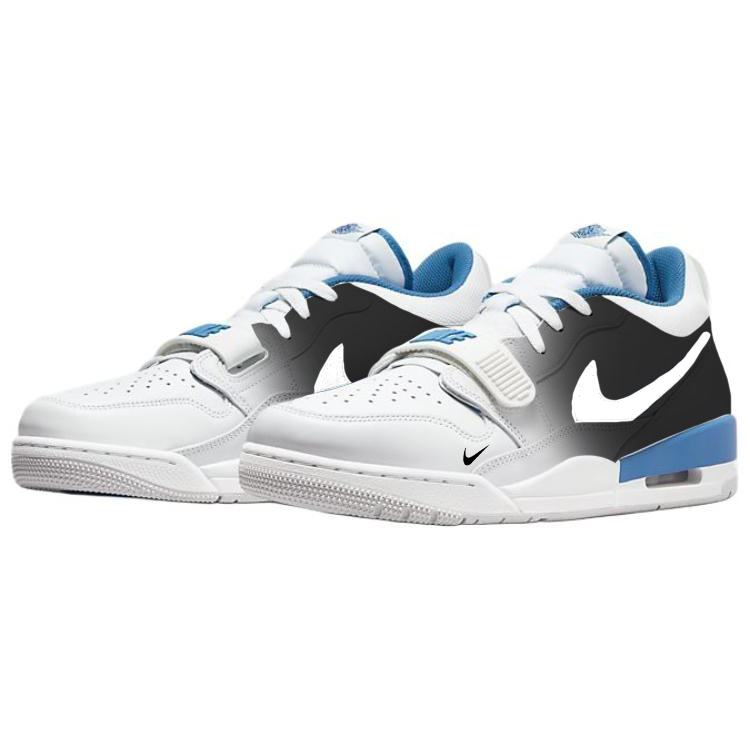 Jordan Legacy 312 Cushioning Slip Resistant Low top Vintage Basketball Shoes Men’s White Blue
