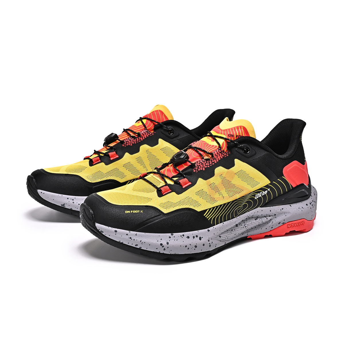TUTU Slip Resistant And Abrasion Resistant Coverage Low top Hiking Shoes Men’s Bright Yellow