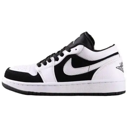 Jordan Air Jordan 1 Abrasion Resistant Support Low top Vintage Basketball Shoes Men's Black White