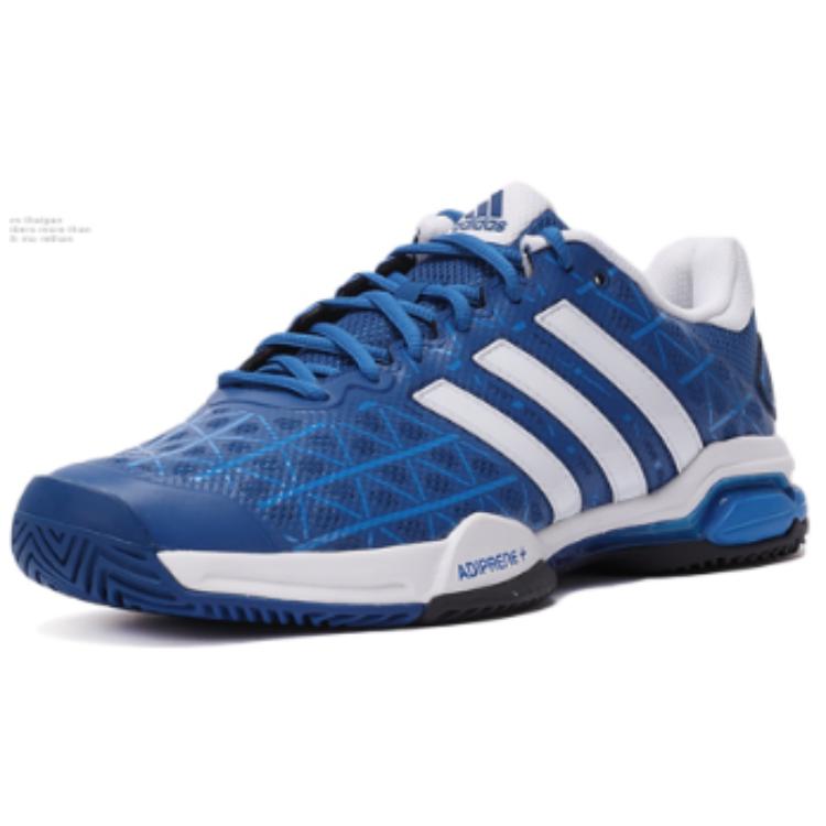 Adidas Barricade Slip Resistant Abrasion Resistant Low top Tennis Shoes Men's Blue
