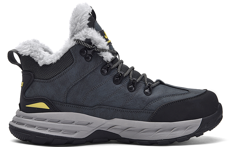 Jeep Fleece Lined Collection Thickened Cushioning Abrasion Resistant Coverage Support Thermal Mid top Outdoor Shoes