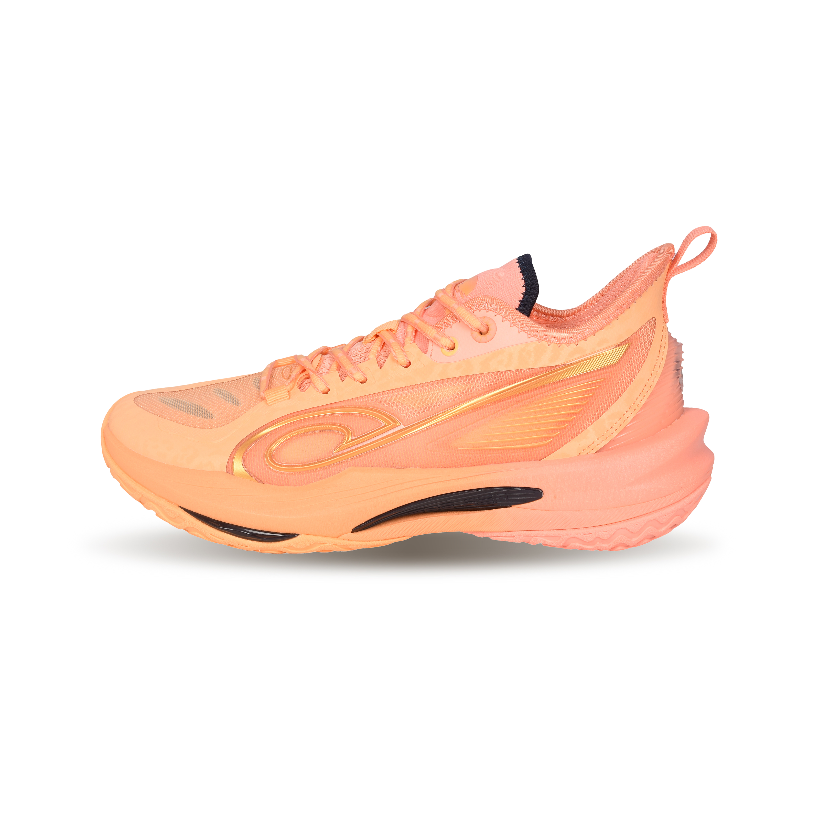 QIAODAN Slip Resistant Abrasion Resistant Low top Basketball Shoes Men’s Lively Coral Powder