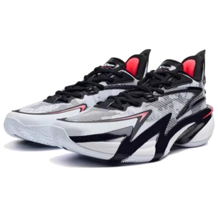 XTEP Battle 3 Cushioning Low top Basketball Shoes Men’s White Black Gray