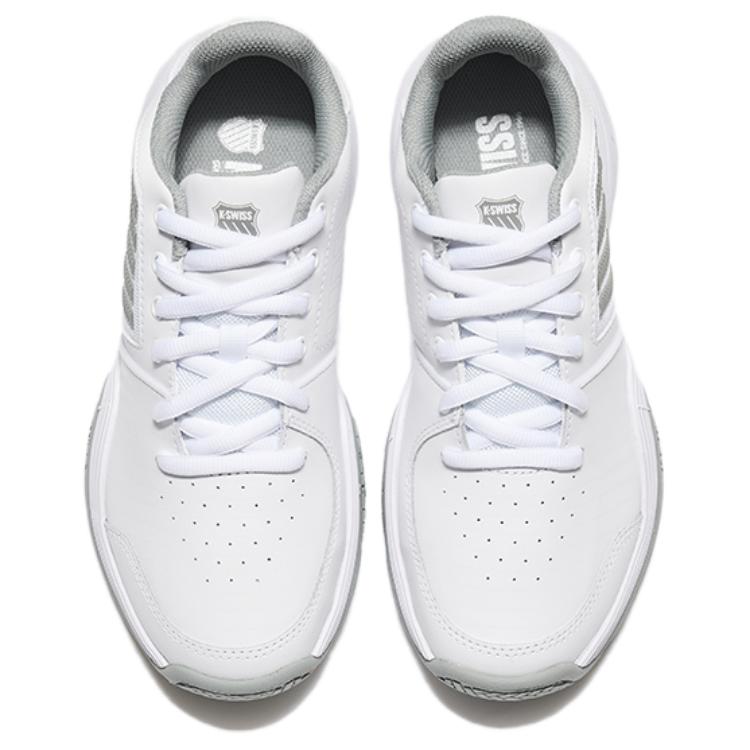 K·SWISS Textile, Synthetic Leather Low top Tennis Shoes Women’s White Silver