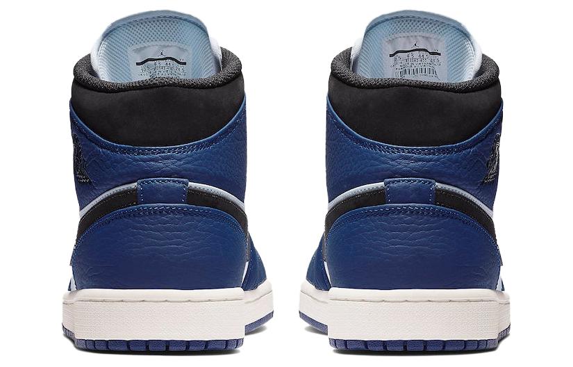 Мужские кроссовки Jordan Air Jordan 1 Mid (бело-синие) — фото 5