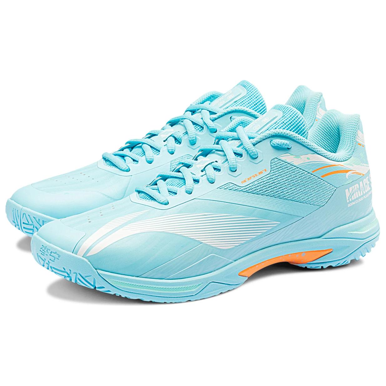 Li Ning Comfortable And Trendy Slip Resistant Abrasion Resistant Low top Badminton Shoes Unisex Blue