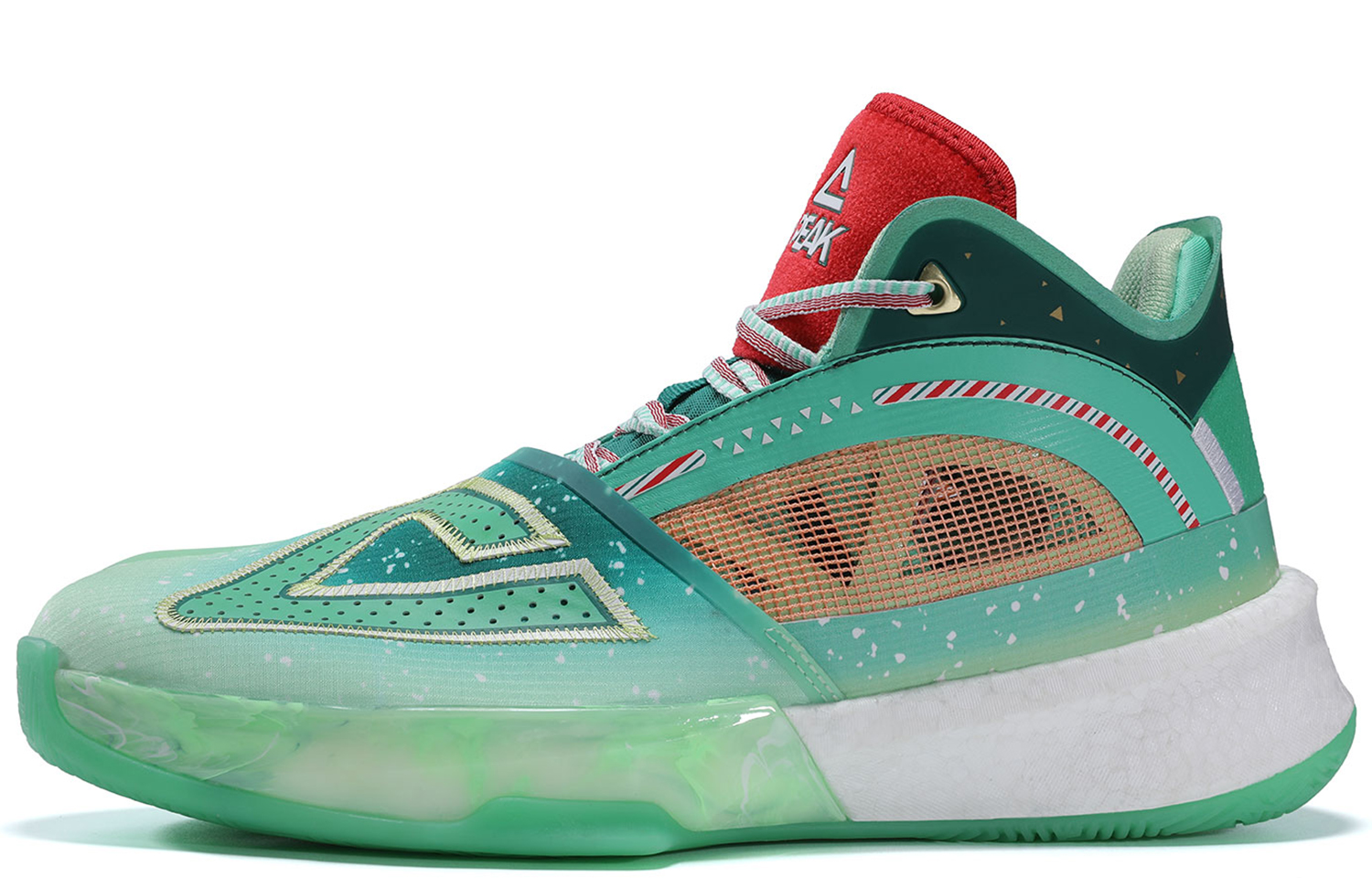 PEAK Surfing The Big Triangle 1.0 Basketball Shoes Men’s High Top Mixed Color