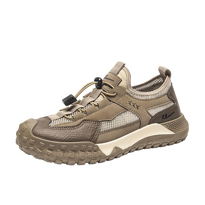 Warrior Breathable Lightweight Grip Breathable Lightweight Grip Low top Hiking Shoes Men’s Dark Khaki Brown Light Khaki