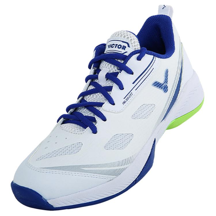 VICTOR Abrasion Resistant Breathable Low top Badminton Shoes Unisex White Blue