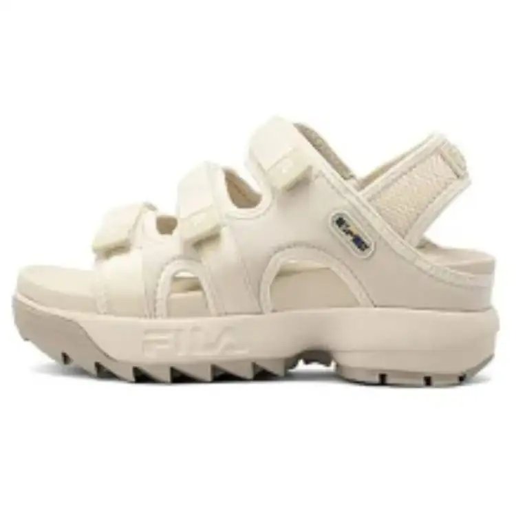 BE FIRST x FILA Disruptor SD Puffy Slip Resistant Abrasion Resistant Sports Sandals Men's Beige