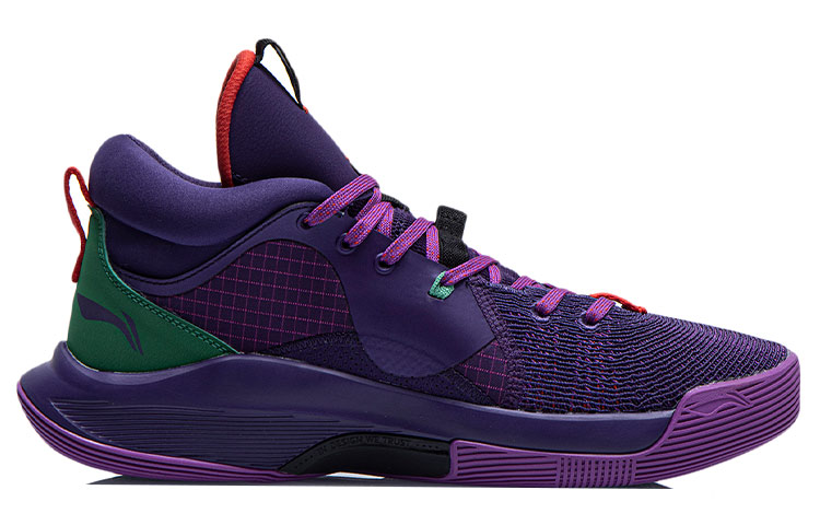 Li Ning SILENCER Basketball Shoes Men’s Mid Top Deep Vine Purple/Hyacinth Purple