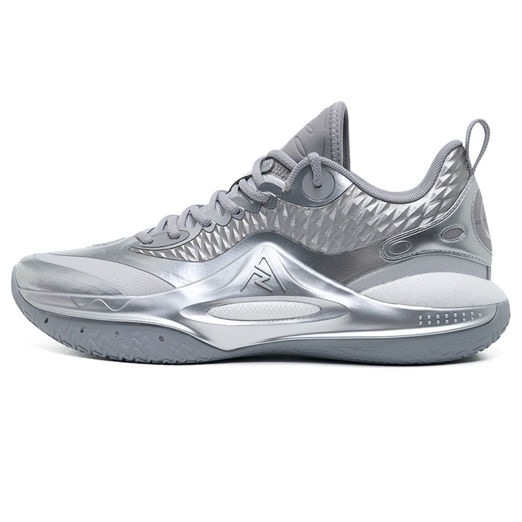 RIGORER Reaves 2 Cushioning, Wear Resistant Low top Basketball Shoes Men’s Silver White