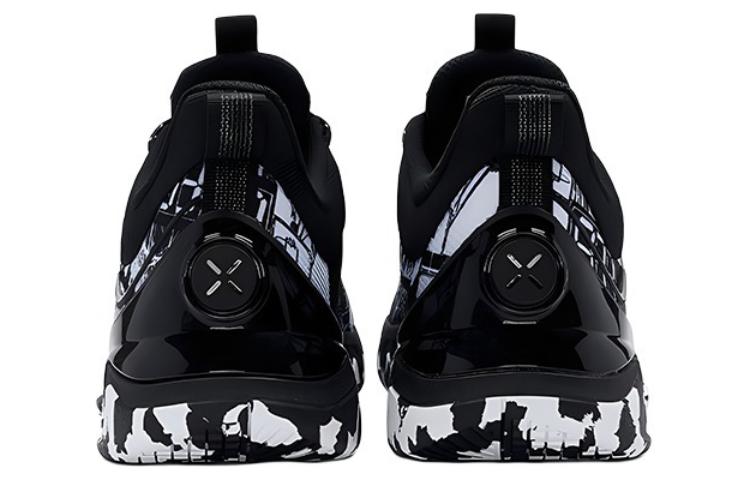 XTEP Cushioning Slip Resistant Low top Basketball Shoes Men’s Black White