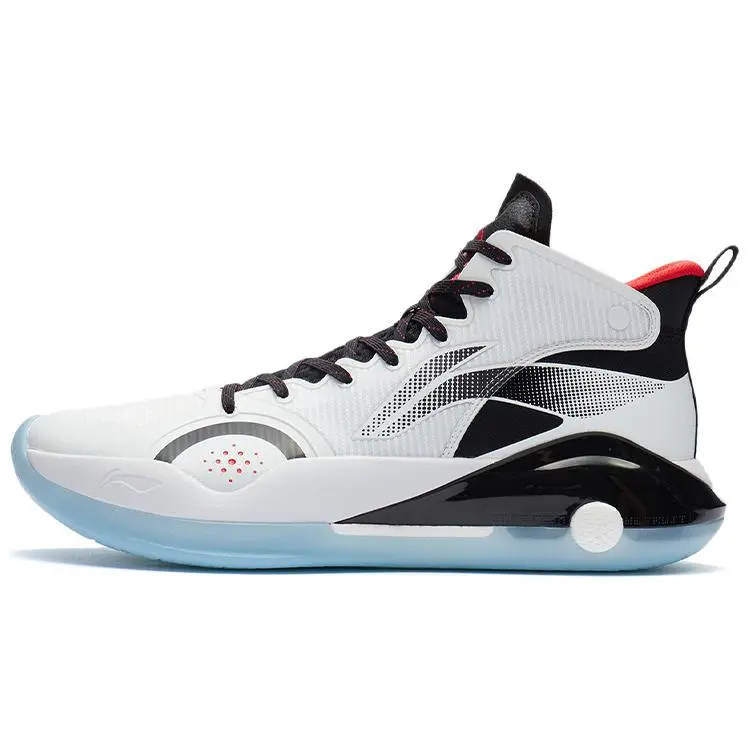 Li Ning YuShuai 15 Lace Up Cushioning Slip Resistant Abrasion Resistant Breathable Mid top Basketball Shoes Men's