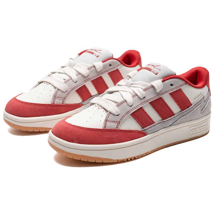 Adidas WCARD ADV Synthetic Leather Comfortable Breathable And Lightweight Low top Tennis Shoes Unisex White Red