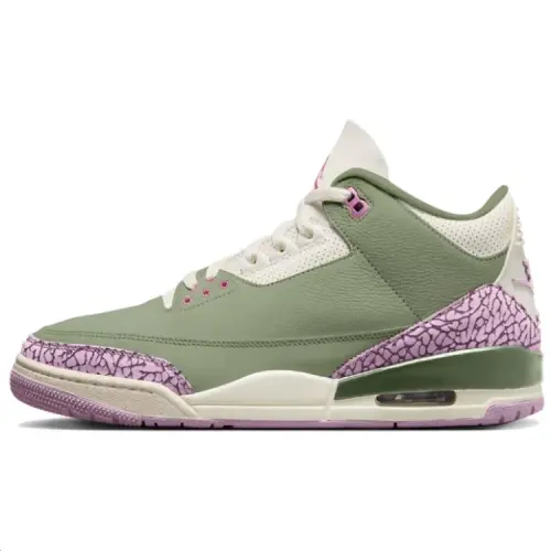 Jordan Air Jordan 3 Classic And Versatile Vintage Basketball Shoes Women's Olive Green